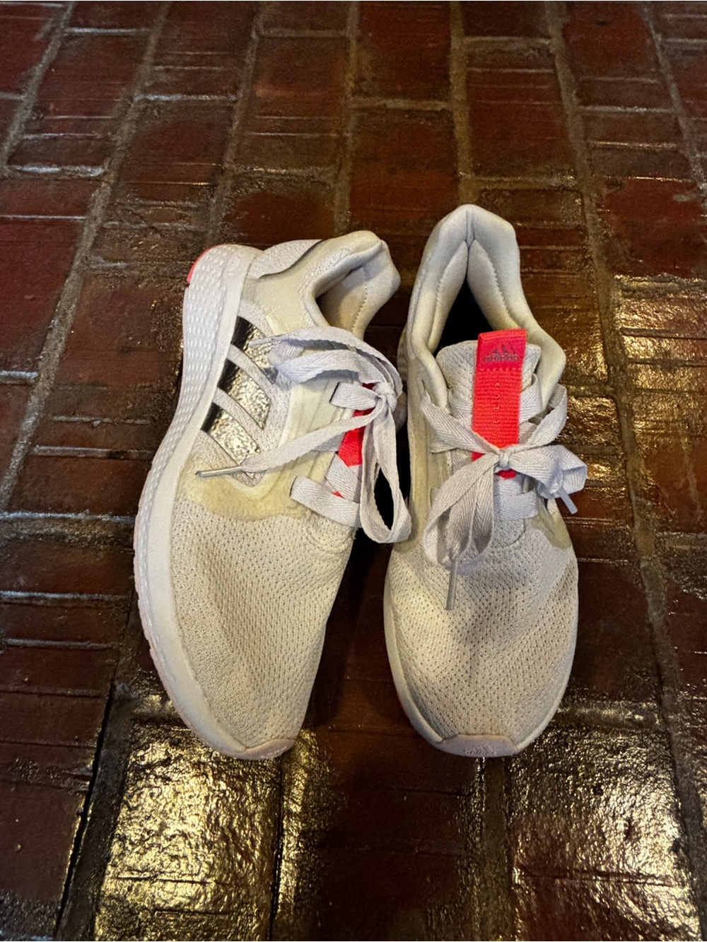 adidas White and Pink Running Shoes